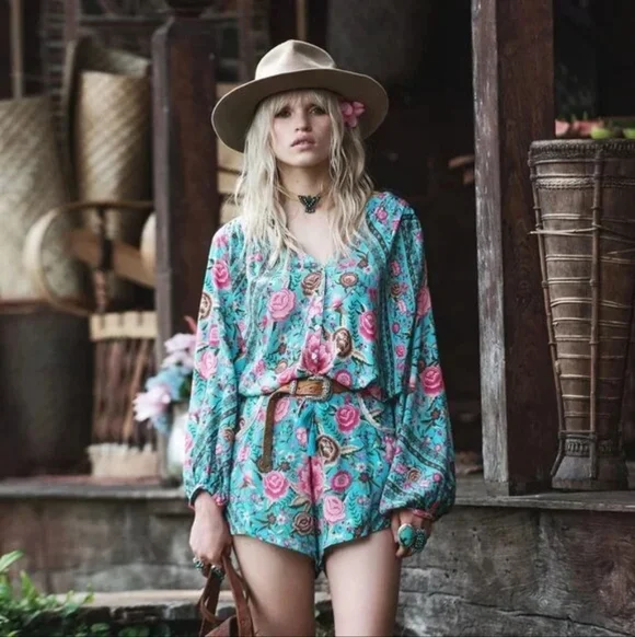 Spell Teal Babushka Blouse SZ XXL + Jasmine Fan NWT 🩵🩷 RESERVED❣️ - Picture 2 of 14